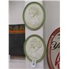 Image 1 : Cast Oval Wall Plate of Woman - Pair