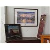Image 1 : Framed Oil On Canvas Harbor At Evening - Artist Signed - 24  X  30