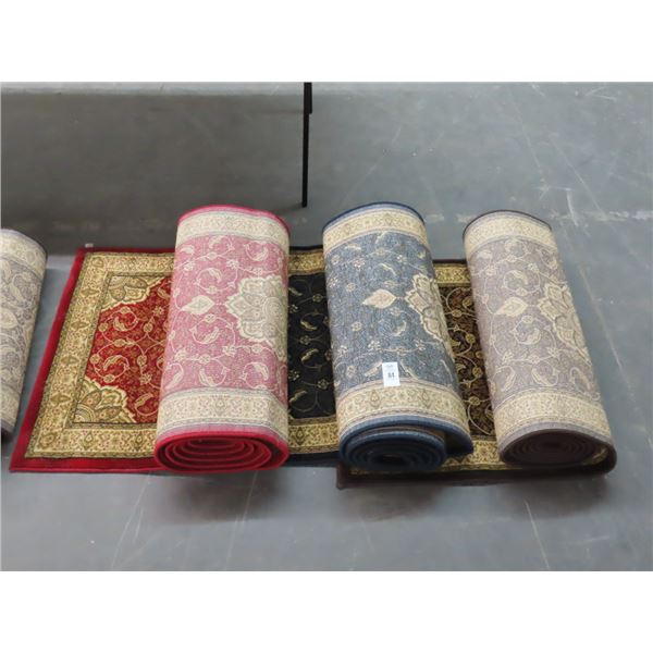 3-Red/Navy/Brown Approx. 30"  X  8'  Hall Runner - 3 X $