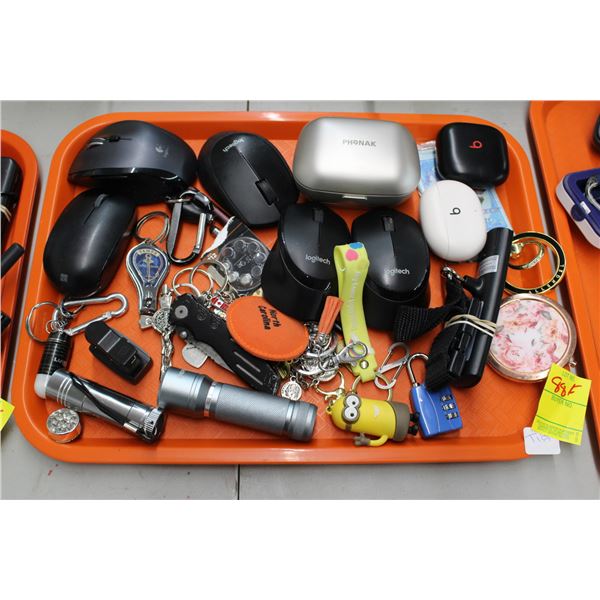 Computer Mouse (s), Flashlight, Travel Items