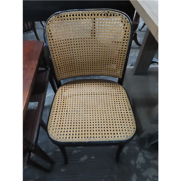 Vintage Joseph Hoffman Black Cane Chair