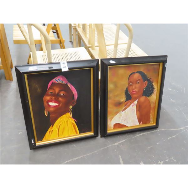 Framed Wall Art of African Woman - 2
