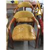 Image 1 : Vintage Teak Style Round Back Armchairs - (Pads Need Repair)
