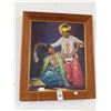 Image 2 : Oil on Canvas Oriental Dancers - Artist Signed - Pair -  20  X  24
