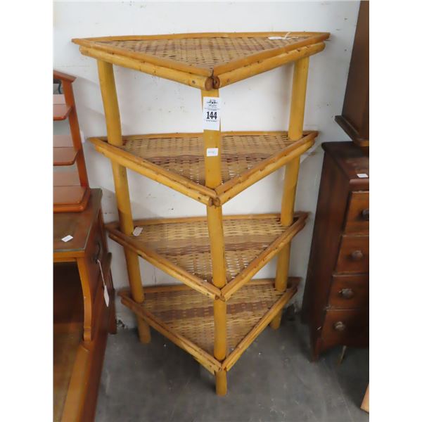 Rattan Corner Shelf