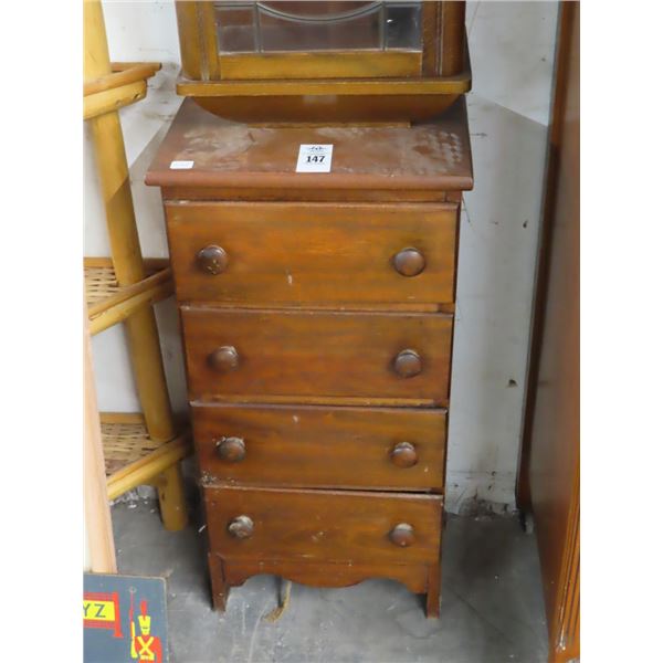 Small Mahogany 4 Drawer Cabinet