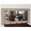 Image 1 : New Mirror w/Wall Hooks, Wicker Wall Cabinet