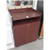 Image 1 : Cherry Mica Rolling Cabinet - Door is Locked