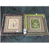 Image 1 : Framed Oriental Bird Tapestries - 2