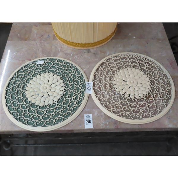 Pair of Metal Floral Wall Décor
