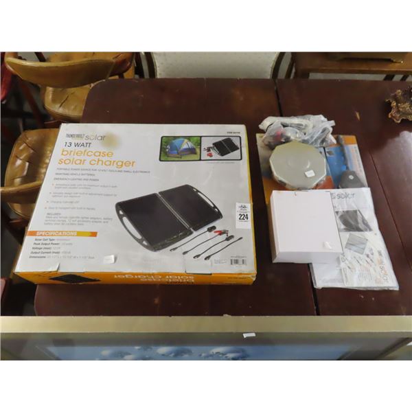 Thunder Bolt 13W  Briefcase Solar Charger w/Accesssories