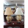 Image 1 : Oriental Footed Floral Lamps - Pair