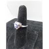 Image 3 : 14K WG Diamond and Tanzanite Ring w/18 Round Cut Diamonds and One