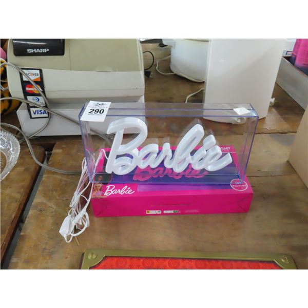 Barbie Lighted Sign w/Box - No Shipping