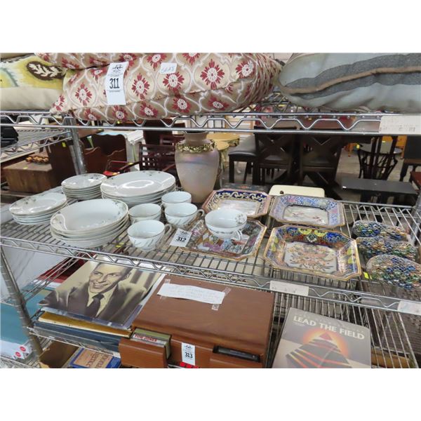 German Floral China, Oriental Dishes, Marbles, Vase