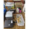Image 1 : Speaker Switch, Dell Componant, Solder Spoons, Spray Paint Cans, Cord Splitters