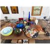 Image 1 : Colored Glass Dishes, Glazed Bowls, Pyrex, Wall Pockets, Decor
