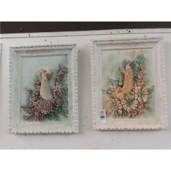 Sculpted Wall Flower Girls - 2