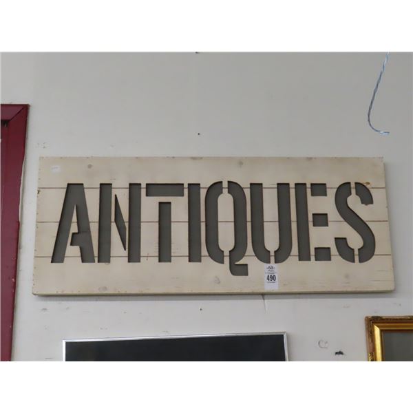Plank Style Antiques Sign