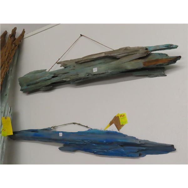 Painted Wall Hanging Driftwood - 2