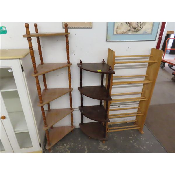 Wooden Corner Shelves 2, Quilt Rack