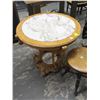 Image 1 : Provincial Round Marble Inset Table