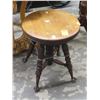 Image 1 : Antique Mahogany Glass Ball In Claw Swivel Stool