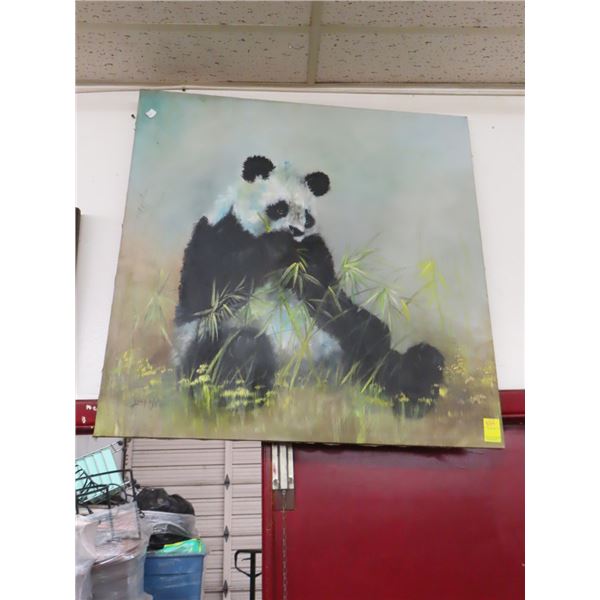 Unframed Panda Wall Art  -Artist Signed -  40   X  40