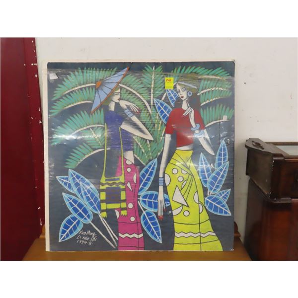 Tropical Girls Day Out Wall Art Unframed - 30  X  30