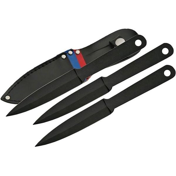 7" 3 PC BLACK THROWING SET