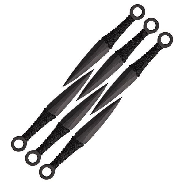6.5" 6PC BLACK KUNAI SET
