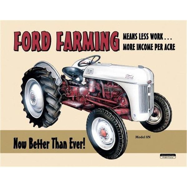 Ford Farming 12.5in x 16in Tin Sign