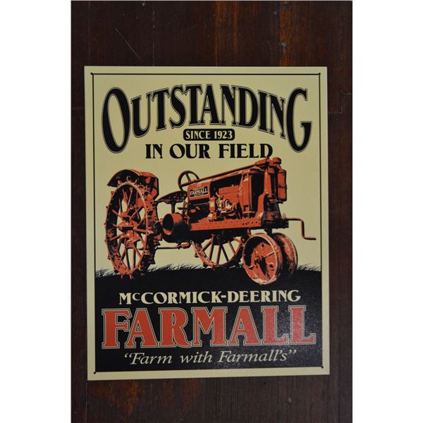 McCormick Deering Farmall 12.5in x 16in Tin Sign