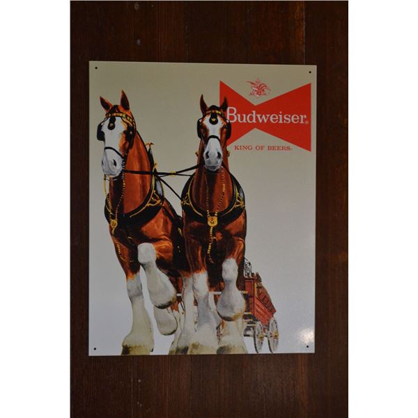 Budweiser 12.5in x 16in Tin Sign