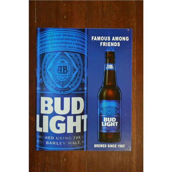 Bud Lite 12.5in x 16in Tin Sign