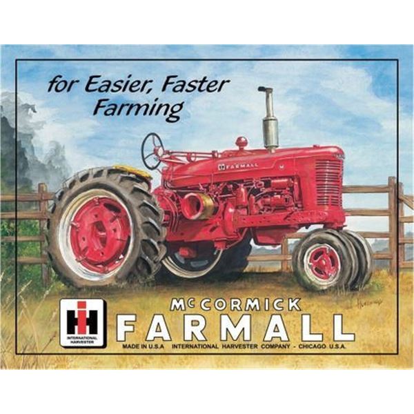 McCormick Farmall 12.5in x 16in Tin Sign