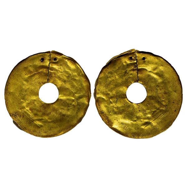 Ancient, Indus Valley Civilization (mature phase, 2500-2000 BC), Gold Ornamental Diskette, XX.XX gms