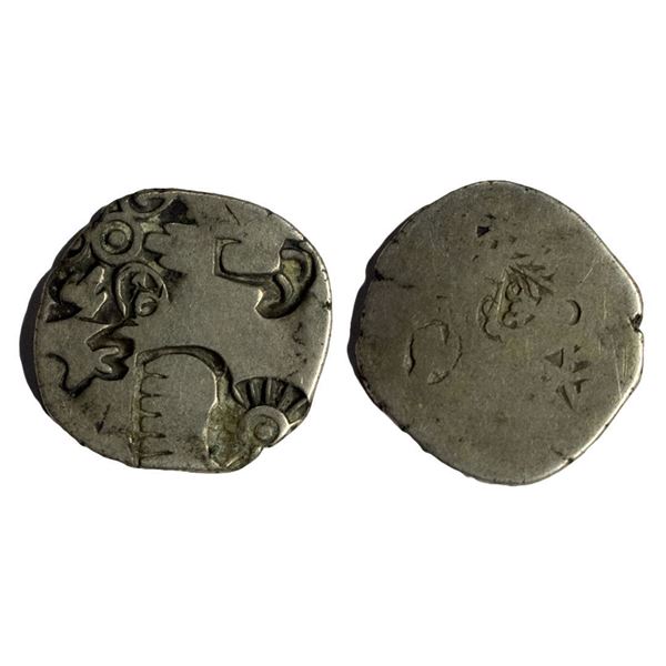 Ancient,Â Punch Marked Coinage,Â Mauryan PMC, Magadha Imperial (C. 321-150 BC), Silver Karshapana Pu