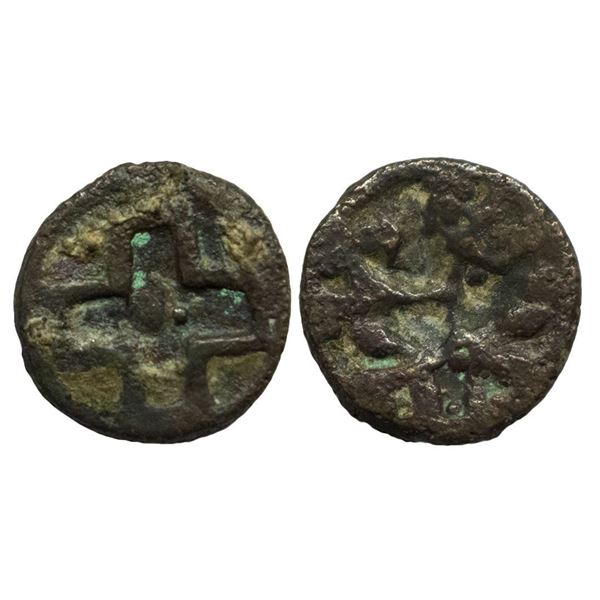 Mauryan Period, Central India, Uninscribed type, Cast Copper, 1.00Grms