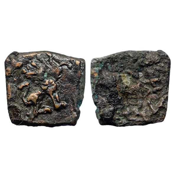 Ancient, Post-Mauryan (Punjab), Agachamitras of Agodaka (150-100 BC) Copper unit, 2.11 gms