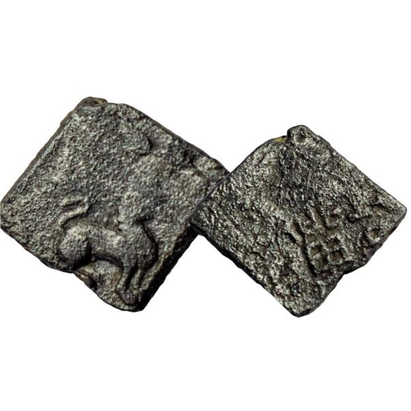 Ancient, Post-Mauryan (Punjab), Agachamitras of Agodaka (150-100 BC) Copper unit, 2.76 gms