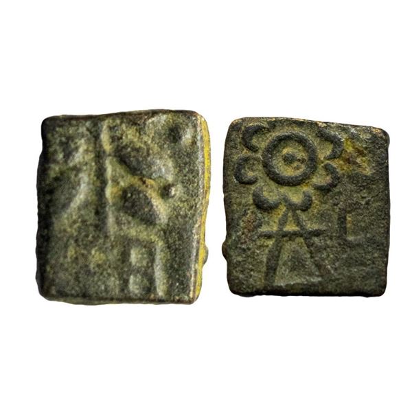 Ancient, Bhon Region of Vidarbha, Post Mauryan, (2nd-1st Century BC), Copper Unit, 1.66 gms