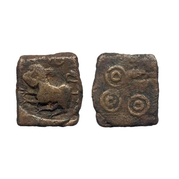 Satavahanas, Siri Satakarni (c. 100 BC), Junnar Lioness type, Copper Unit, 5.57Grms