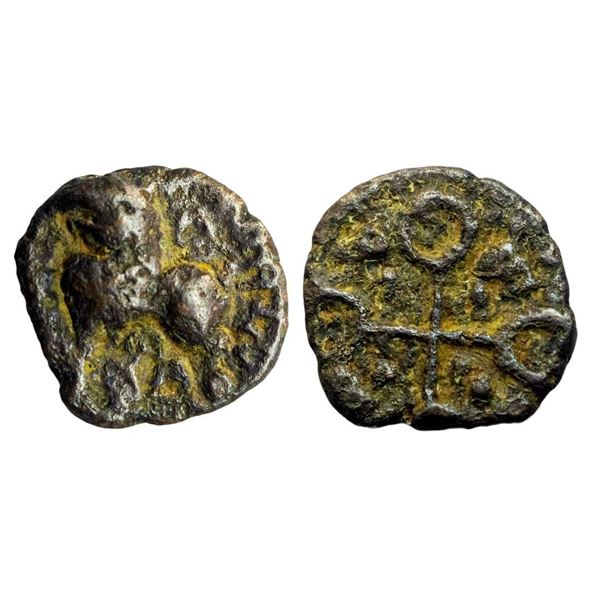 Ancient, Satavahanas, Sri Satakarni (c. 100 BC), Copper Unit, 4.04 gms