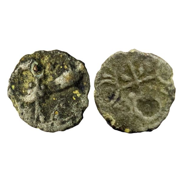 Ancient, Satavahanas, Sri Satakarni (c. 100 BC), Copper Unit, 0.68 gms