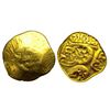 Image 1 : Medieval India, Yadavas of Devagiri, gold punch-marked Gadyana or 'Padma Tanka' of Krishna Deva or K