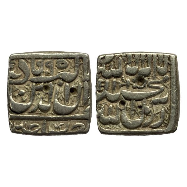 Mughal, Akbar (AH 963-1014, 1556-1605 AD), Silver Square Rupee, xx.xx  gms