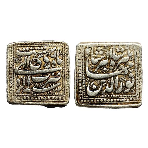 Mughal, Jahangir (AH 1014-1037, 1605-1627 AD), Silver Square Rupee, Agra MInt, AH 1022/ RY 8