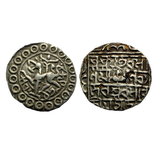 Kalyan Manikya (SE 1548-1582; 1626-1660 AD), Silver Tanka, 10.48g, Saka 1548