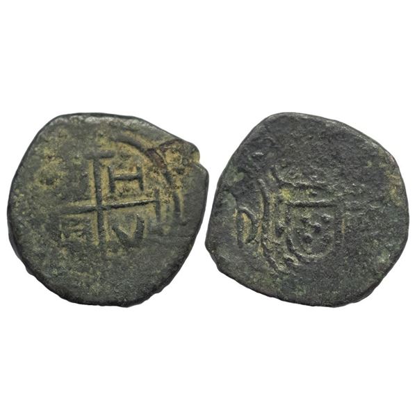 Indo-Portuguese, Diu Issue, John V, Copper Â½ Atia, 3.93Grms